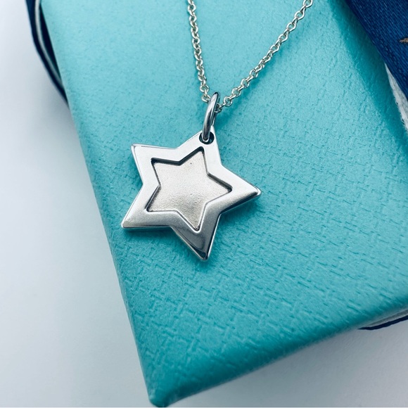 Tiffany & Co. Super Star Charm Necklace 16” in Silver with Pouch & Box - Picture 3 of 10